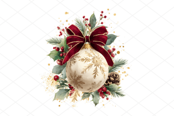 28 Red Christmas Ornaments: Premium Illustrations