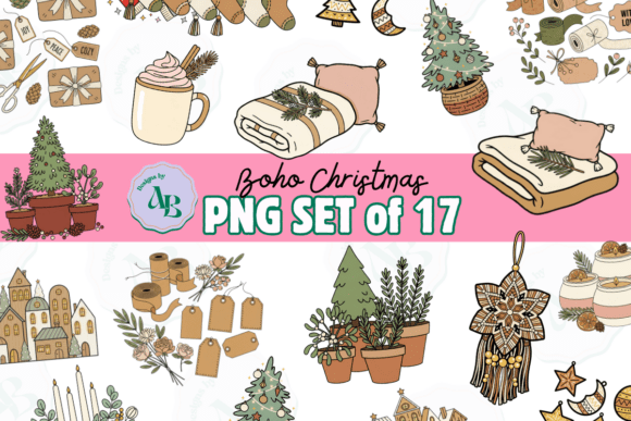 Boho Christmas Clip Art: Illustrations Review