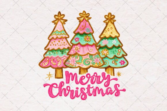 Colorful Merry Christmas Png: Festive Illustrations