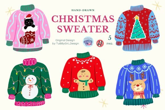 Cute Christmas Sweater Clipart Set: A Designer’s Review