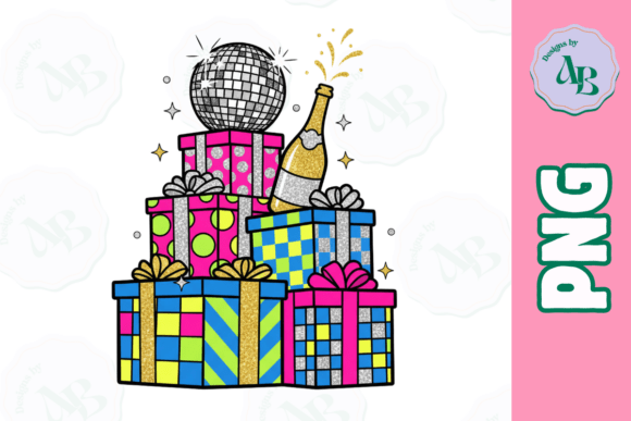 Disco Christmas New Years Eve PNG: Festive Illustrations