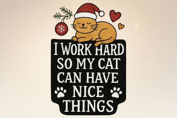 Festive Christmas Pet Lover Quote PNG: Branding & Illustrations