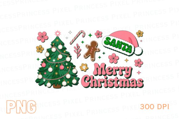 Merry Christmas PNG, Merry and Bright Illustrations