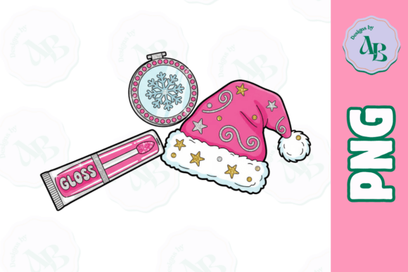Pink Girly Christmas Makeup PNG Review