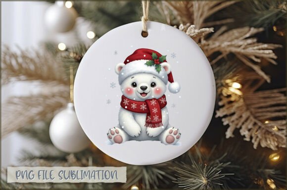 Polar Bear Ornament PNG: Illustrations for Sellers