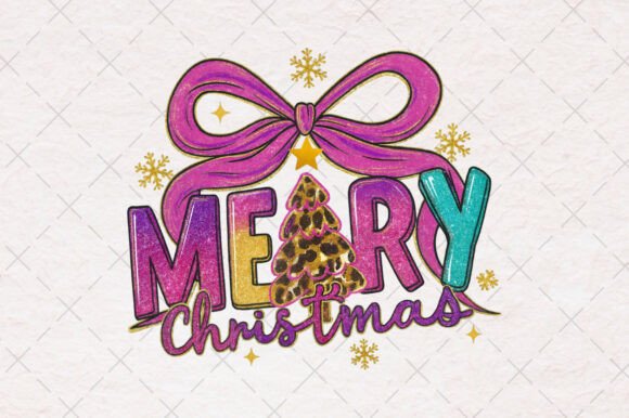 Preppy Merry Christmas Png: Festive Illustrations for Crafters