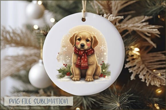 Puppy My Christmas Ornament PNG for Illustrations