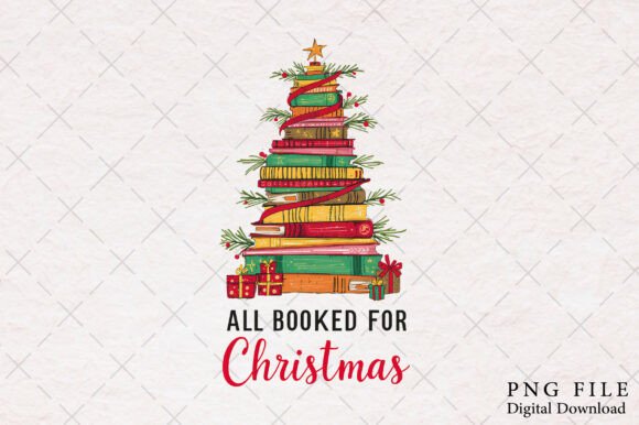 Review: Christmas Bookish Hand-Drawn PNG for Embroidery
