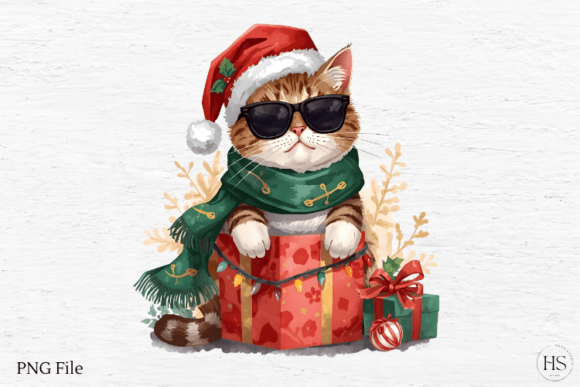 Review: Christmas Cat with Sunglasses PNG