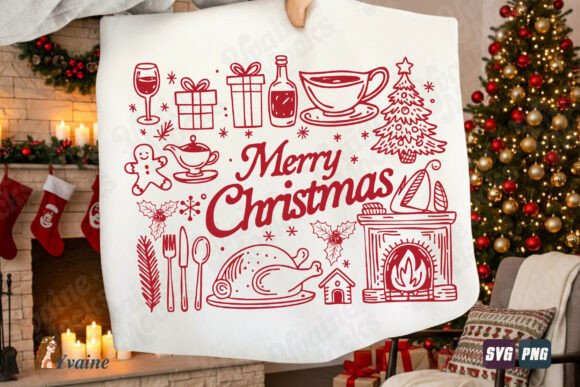 Review: Merry Christmas Dinner Doodle SVG for Embroidery