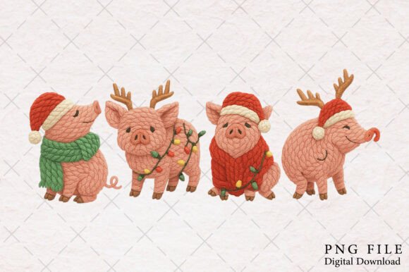 Review: Yarn Crochet Christmas Pig Png for Stitchers