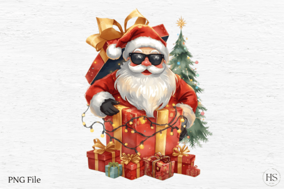 Santa PNG & Christmas Tree Illustrations