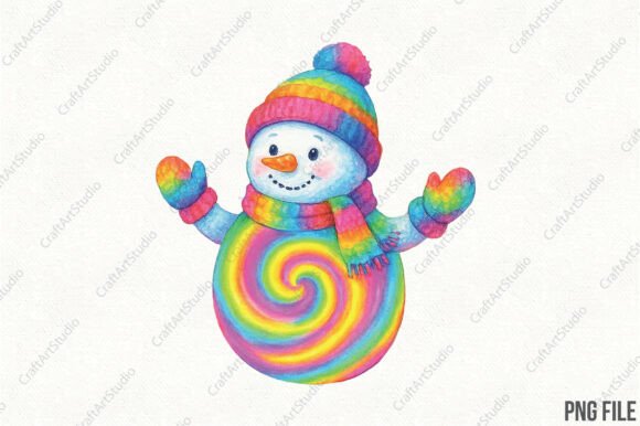 Snowman Winter Splatter PNG: Illustrations for Design